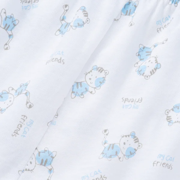 Cặp quần sơ sinh dài Animo KV123014 (NB,Trắng họa tiết_Xanh)