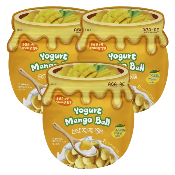 Combo 3 snack sữa chua sấy khô AGA-AE vị xoài (20g)