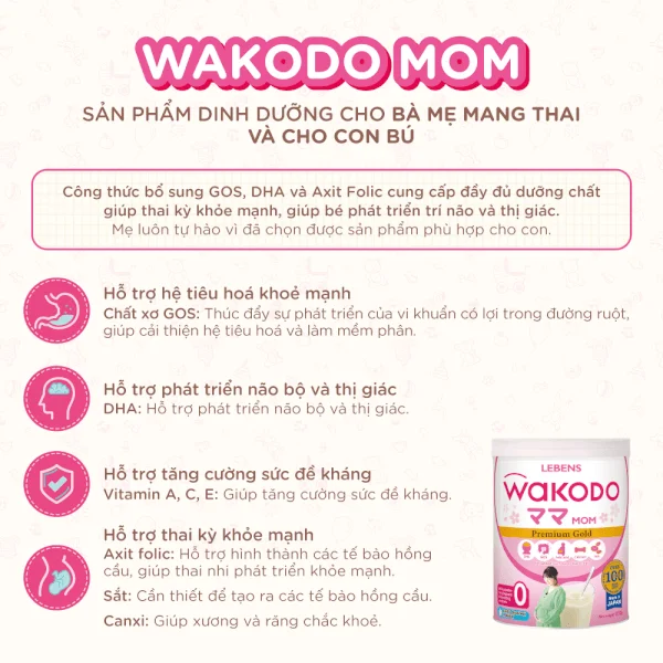 Sữa Wakodo MOM 830g