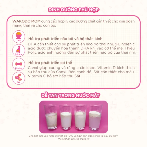 Sữa Wakodo MOM 830g