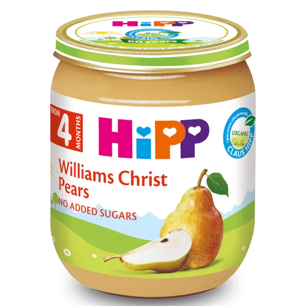 Dinh dưỡng đóng lọ HiPP Organic - Lê wiliams 125g