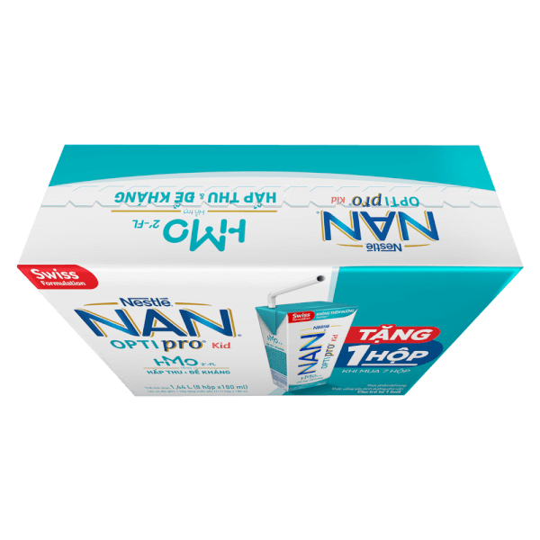 Thùng sữa dinh dưỡng pha sẵn Nestlé NAN OPTIPRO Kid 180ml (Mua 7 tặng 1)