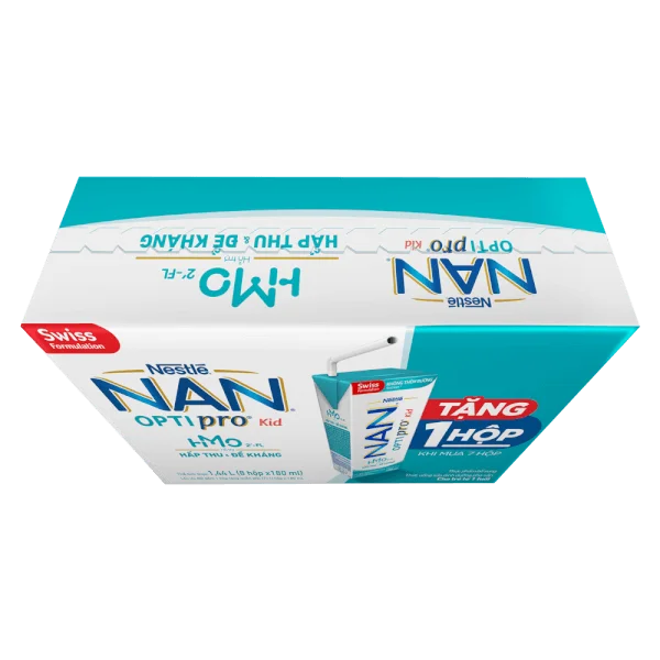 Combo 2 thùng sữa dinh dưỡng pha sẵn Nestlé NAN OPTIPRO Kid 180ml (Mua 7 tặng 1)