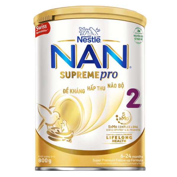 Sữa Nan Supreme Pro 3 (5HMO) 800g (2-6 tuổi), Sữa NAN