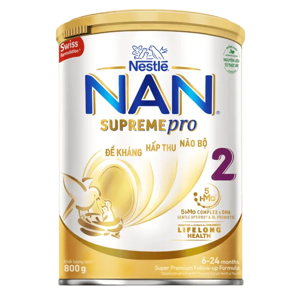 Sữa NAN SUPREME PRO số 2 800g (6-24 tháng) (giao bao bì ngẫu nhiên)