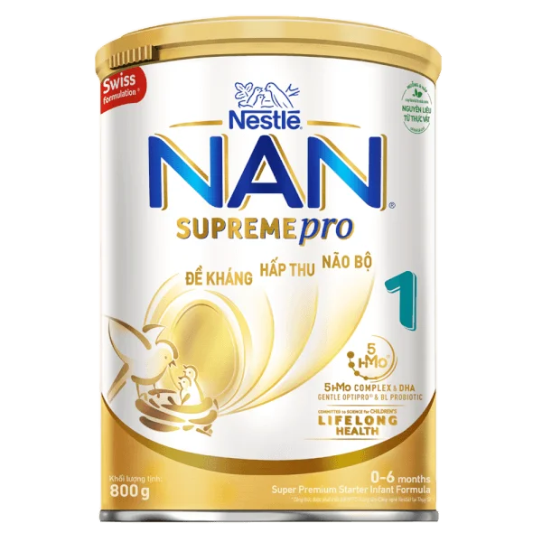 Sữa NAN SUPREME PRO số 1 800g (0-6 tháng) (giao bao bì ngẫu nhiên))