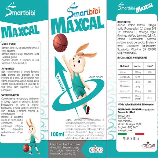 Siro bổ sung Canxi tăng chiều cao bé Smartbibi Maxcal