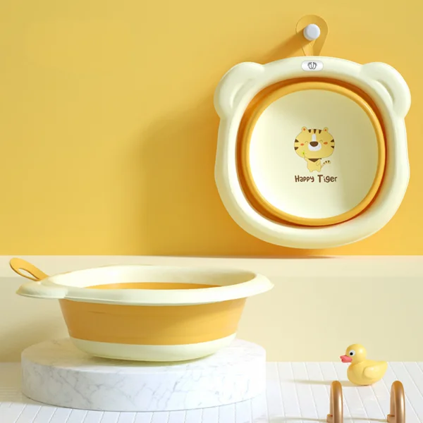 Chậu rửa mặt gấp gọn cho bé Animo (Vàng) (giao mẫu ngẫu nhiên)