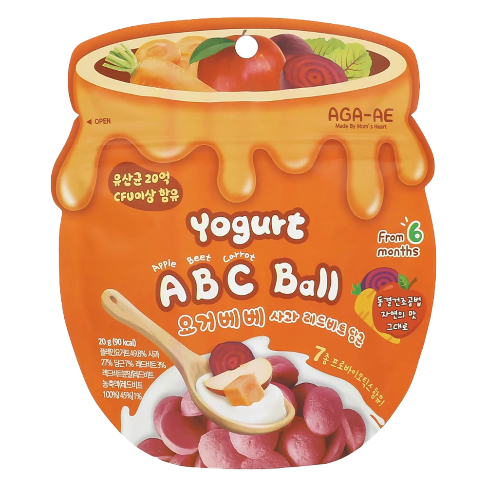 Snack sữa chua sấy khô AGA-AE vị táo, củ dền, cà rốt (20g)
