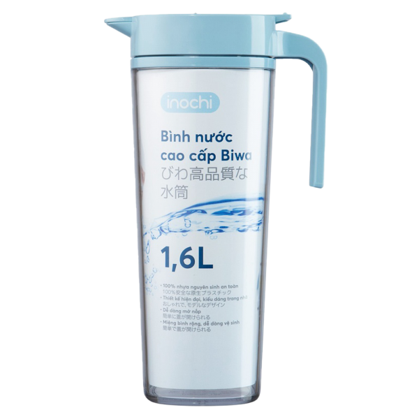 Bình nước cao cấp Biwa 1.6L (INC, Xanh nhạt)