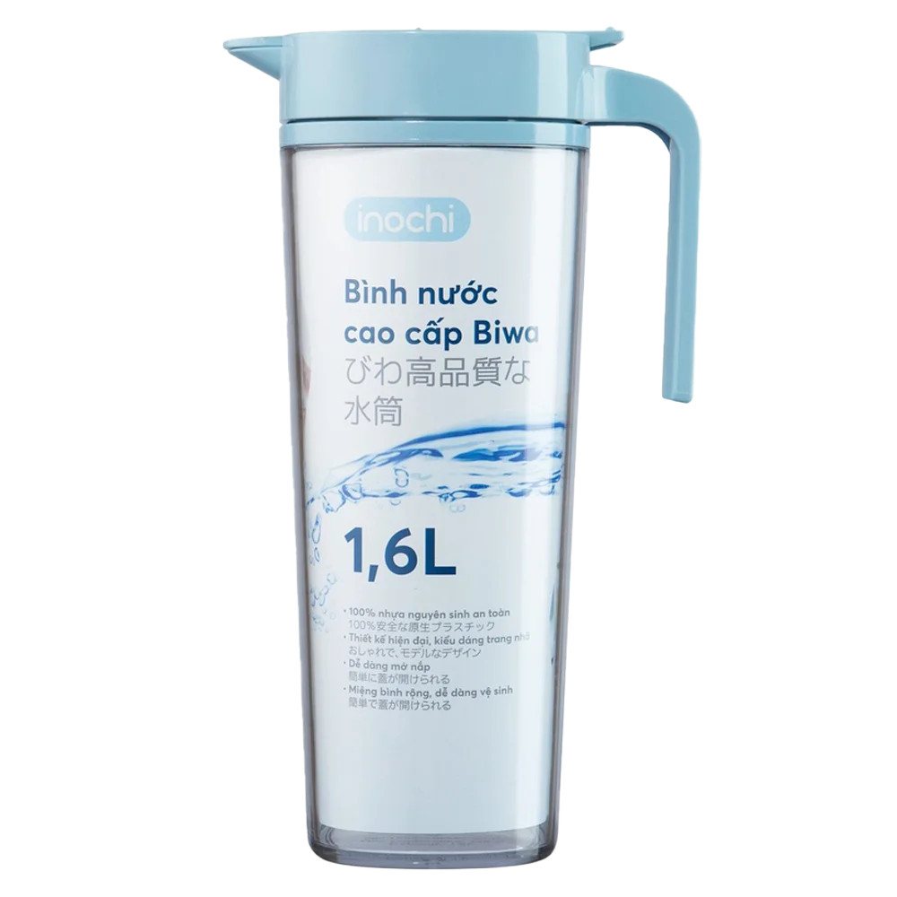 Bình nước cao cấp Biwa 1.6L (INC, Xanh nhạt)