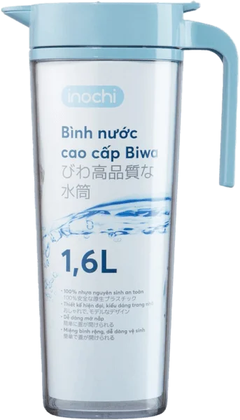Bình nước cao cấp Biwa 1.6L (INC, Xanh nhạt)