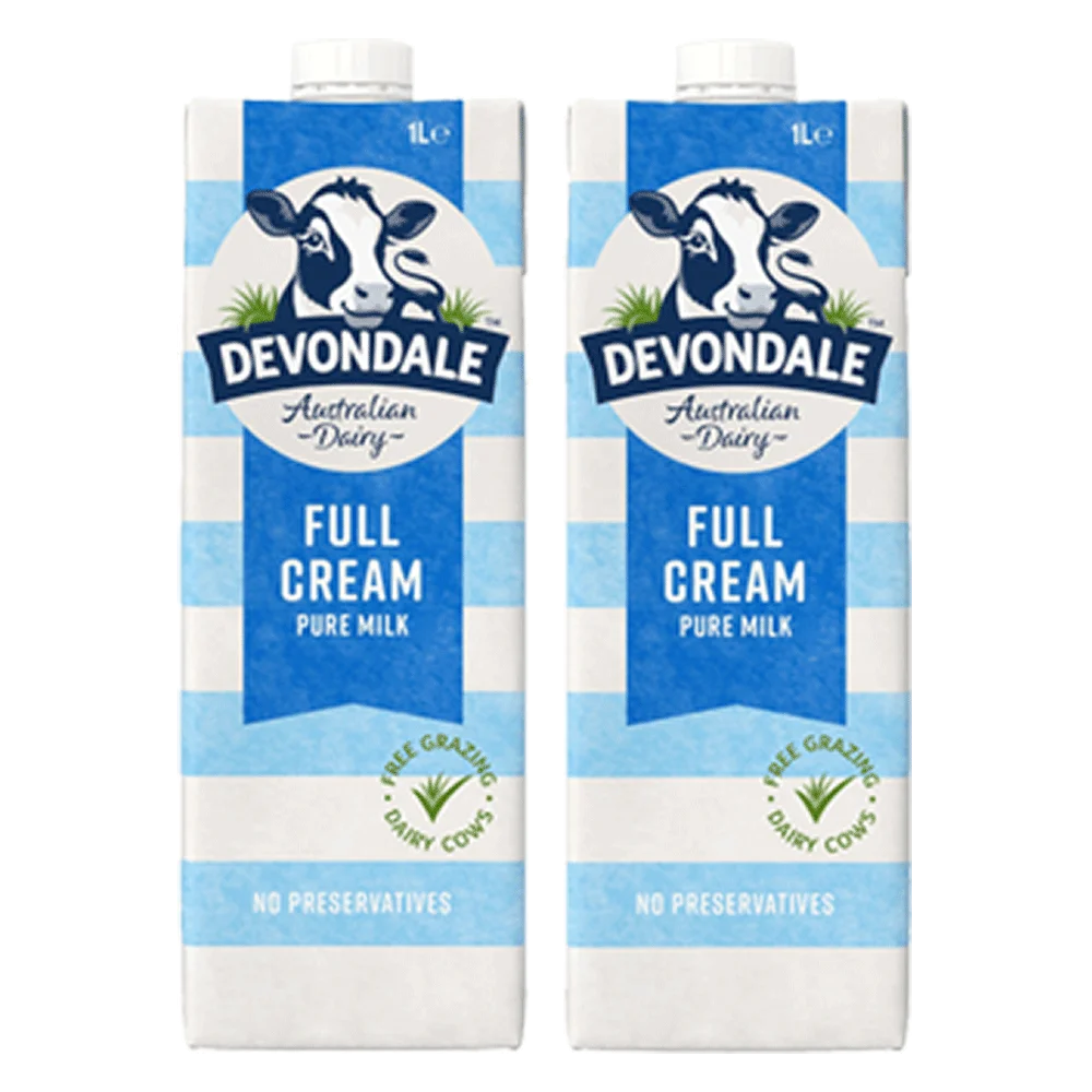 Combo 2 Sữa tươi nguyên chất tiệt trùng DEVONDALE MILK 1L
