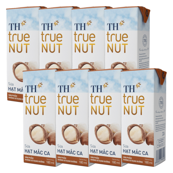 Combo 2 Sữa hạt mắc ca TH true Nut 180ml (lốc 4 hộp)