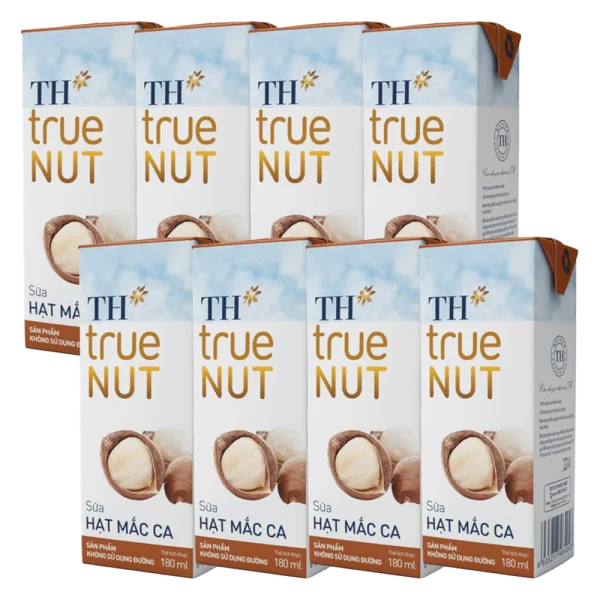 Combo 2 Sữa hạt mắc ca TH true Nut 180ml (lốc 4 hộp)