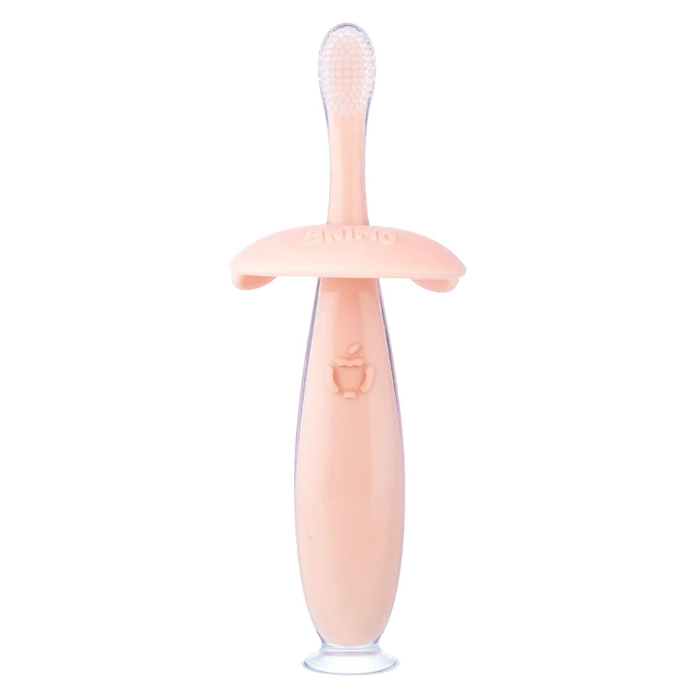 Bàn chải silicone chống hóc cho bé Animo (12M+, Hồng, GHtr2202)