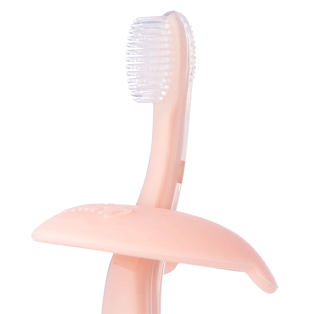 Bàn chải silicone chống hóc cho bé Animo (12M+, Hồng, GHtr2202)