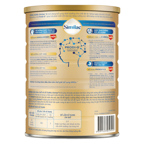 Combo 2 Sữa Similac 5G số 4 1,7kg (2-6 tuổi)
