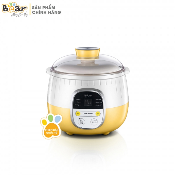 Nồi nấu chậm Bear 0,8L (Vàng, SUBE001)