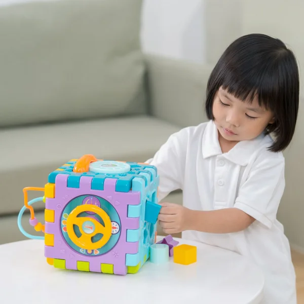 Hộp âm nhạc đa năng 6 miếng ghép kèm thả khối YN427038