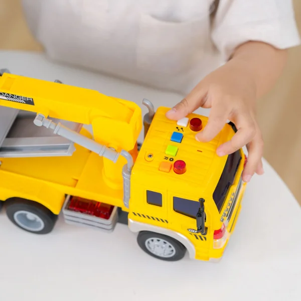 Xe móc cứu hộ giao thông chở ô tô có âm thanh và đèn RFD430079 (Vàng)