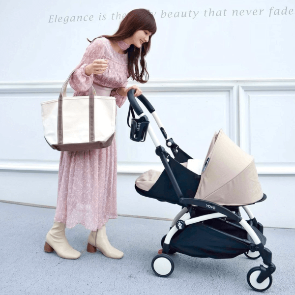 Bộ màn chụp và đệm xe đẩy YOYO 0+ nâu kaki