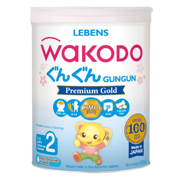 Sữa Wakodo GUNGUN 2 830g (1-3 tuổi)