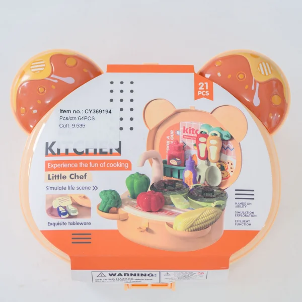 Túi xách nhập vai nhà bếp hình gấu ngộ ngĩnh 21pcs CY369194