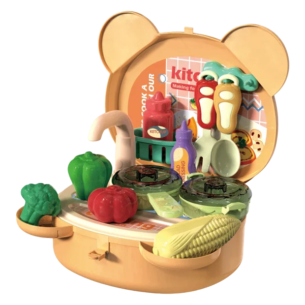 Túi xách nhập vai nhà bếp hình gấu ngộ ngĩnh 21pcs CY369194