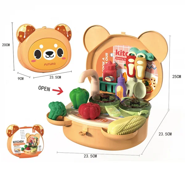 Túi xách nhập vai nhà bếp hình gấu ngộ ngĩnh 21pcs CY369194