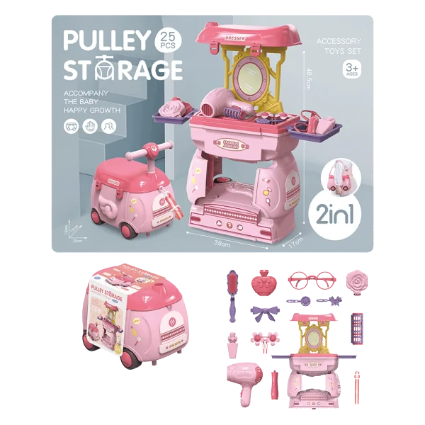 Xe nhập vai trang điểm 25pcs CY513259 (Hồng)