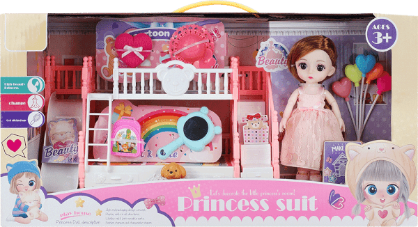 Bộ búp bê kèm mô hình giường ngủ và phụ kiện cho bé CY519409