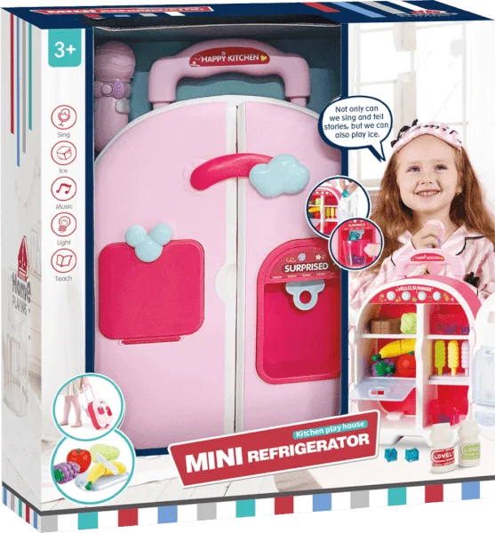 Vali tủ lạnh đa năng có nhạc kèm phụ kiện và micro điều khiển ánh sáng CY510699 (Hồng)