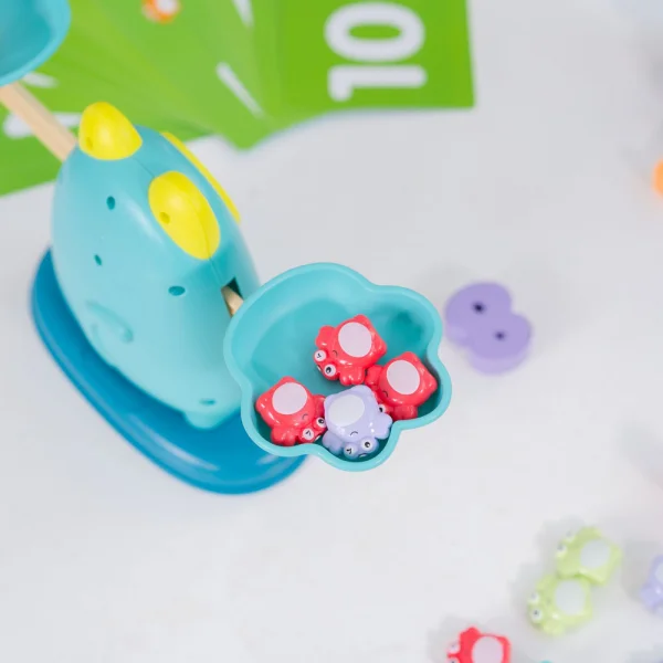 Đồ chơi cân bằng đa năng hình mèo 3in1 cho bé học số và chơi câu cá CY447876 (Xanh)