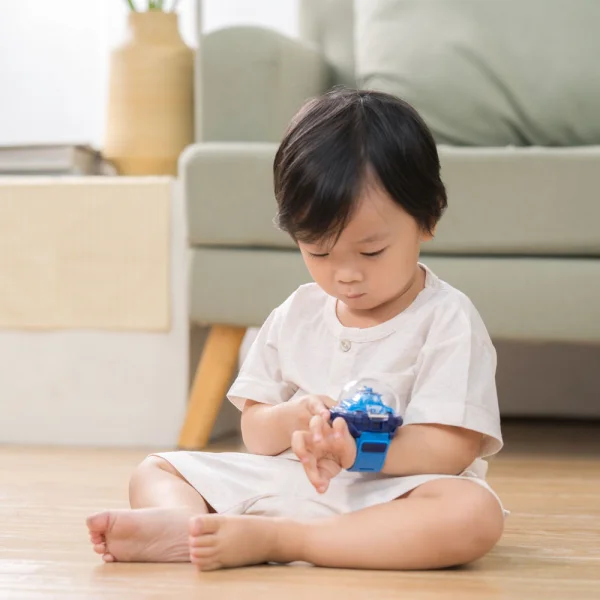 Đồng hồ điều khiển xe hoạt hình cho bé RFD474649 (Xanh)