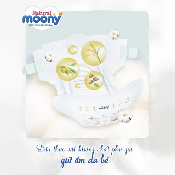 Tã dán Moony Natural (NB, 62 miếng)