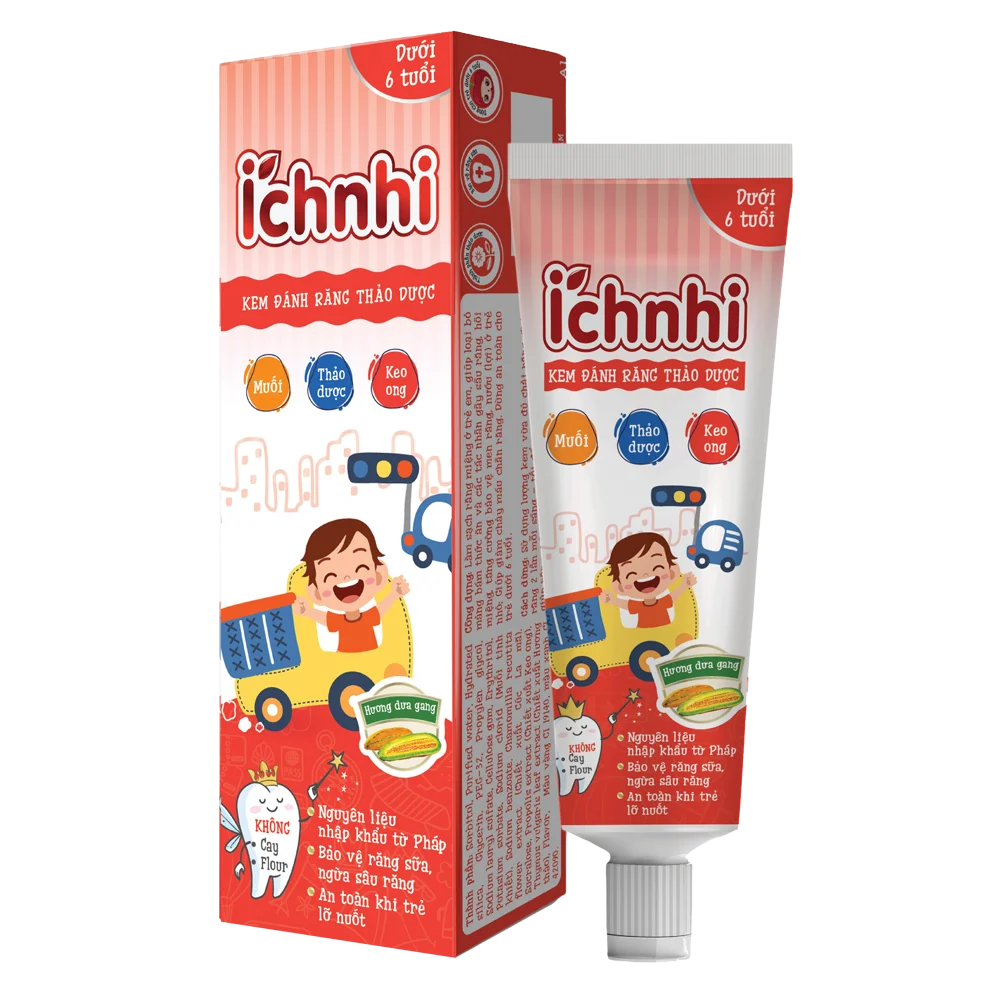 Ích Nhi Kem Đánh Răng Thảo dược hương Dưa gang