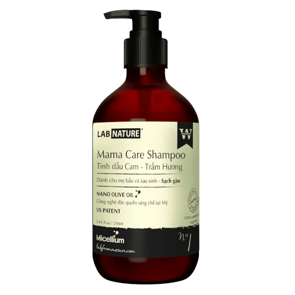 Dầu gội sạch gàu dành cho mẹ bầu và sau sinh Mama Care - Tinh dầu cam và trầm hương 250ml