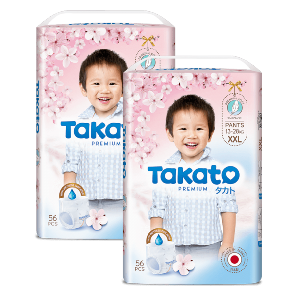 Combo 2 Tã quần Nhật Bản Takato siêu mềm mại (XXL, 56 miếng)