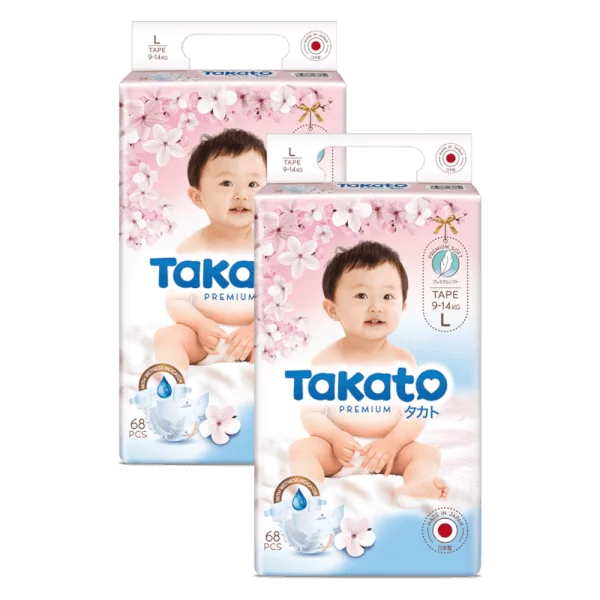 Combo 2 Tã dán Nhật Bản Takato siêu mềm mại (L, 68 miếng)