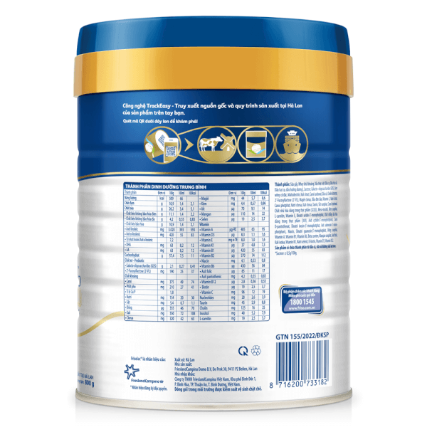 Sữa Frisolac Gold Pro số 1 800g (0-6 tháng)