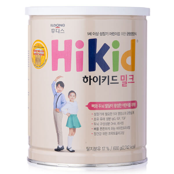Sữa Hikid vị Vani 600g (1-9 tuổi)