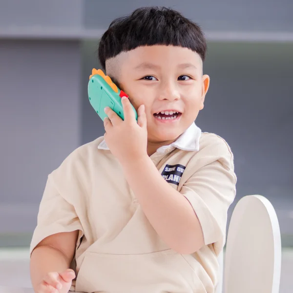 Điện thoại khủng long kèm hiệu ứng rung và âm thanh JS056806 (Xanh lá)