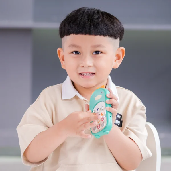 Điện thoại khủng long kèm hiệu ứng rung và âm thanh JS056806 (Xanh lá)