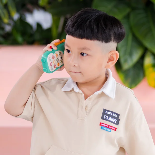 Điện thoại khủng long kèm hiệu ứng rung và âm thanh JS056806 (Xanh lá)