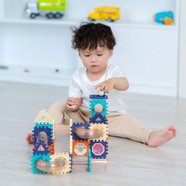 Bộ lắp ráp mô hình đường ống bóng lăn cho bé 66pcs CY325866