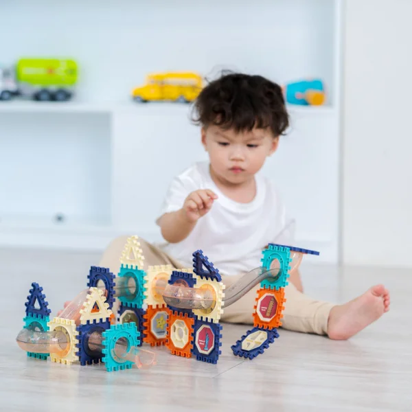 Bộ lắp ráp mô hình đường ống bóng lăn cho bé 66pcs CY325866