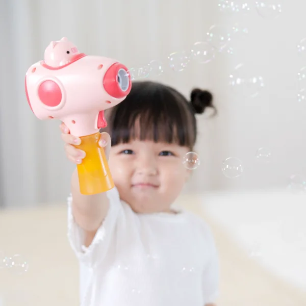 Súng thổi bong bóng hình heo con có nhạc CY421406