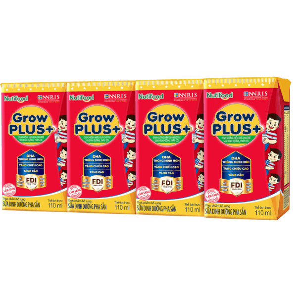 Combo 3 thùng Sữa GrowPLUS+ Hộp 110ml (lốc 4 hộp)