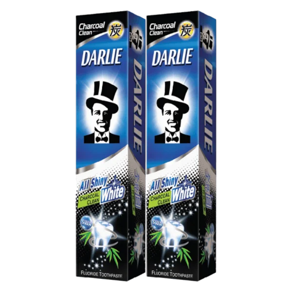 Combo 2 Kem đánh răng Darlie trắng sáng charcoal 140g
